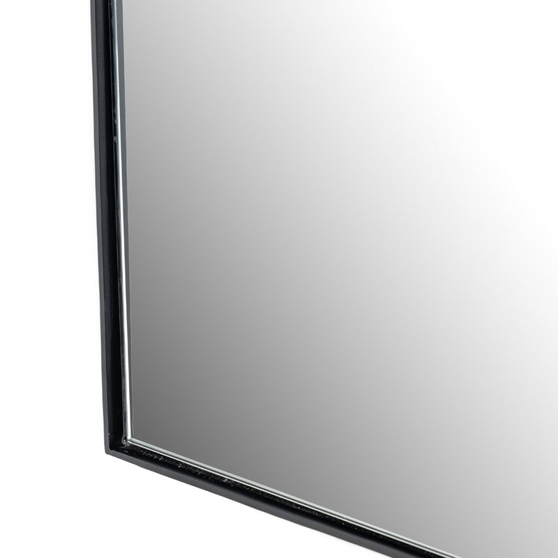 Georgina Wide Mirror Iron Matte Black Corner Frame Four Hands