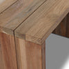 Four Hands Gilroy Outdoor End Table Reclaimed Natural-FSC Top Left Corner Detail