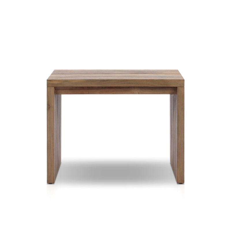 Gilroy Outdoor End Table Reclaimed Natural-FSC Front Facing View 235122-001