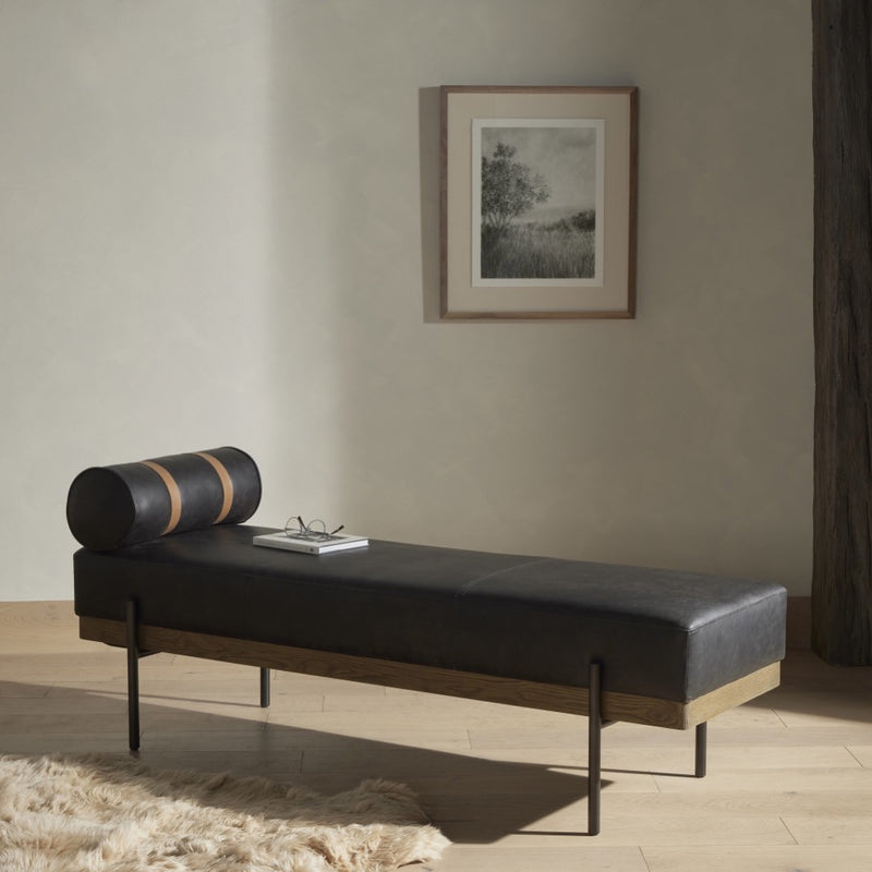 Giorgio Accent Bench Rialto Ebony Staged View Four Hands