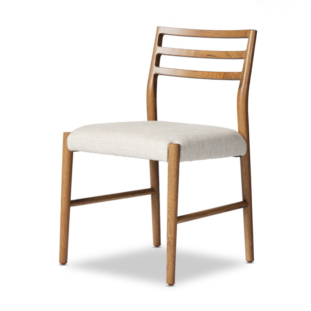 Glenmore Dining Chair Smoked Oak Angled View 107654-018