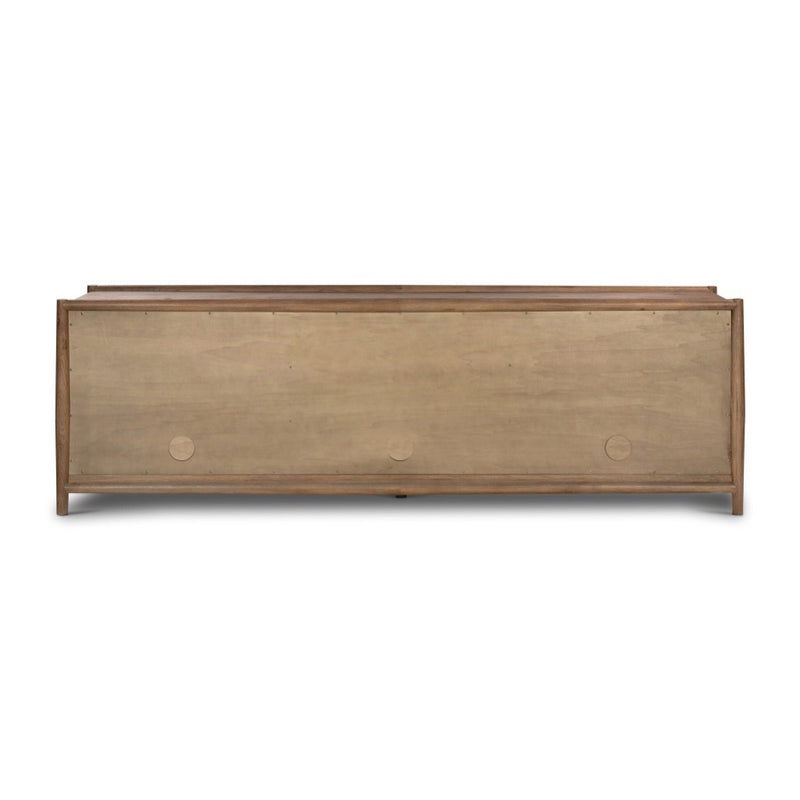 Four Hands Glenview 6 Door Sideboard Weathered Oak Veneer Back View