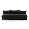 Four Hands Grant Armless Sofa Henry Charcoal Front Facing View