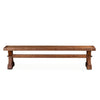 Home Trends & Design Aspen Dining Bench Earth Front Facing View