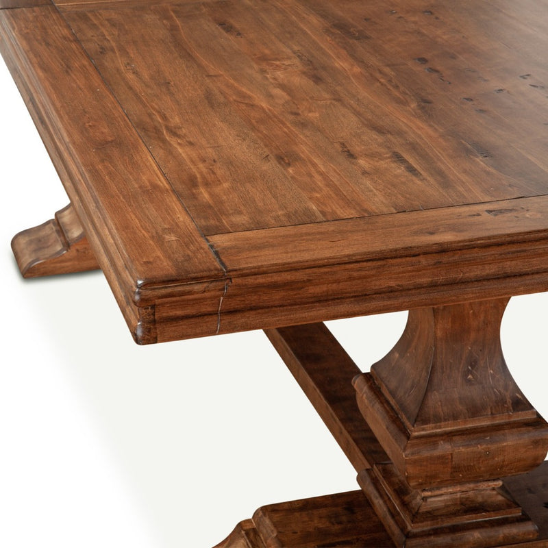 Home Trends & Design Charles Extension Dining Table Earth Birch Wood Detail