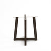 Graysill Iron Dining Table Base - Burnt Coconut Powder Coat Finish - Side View