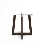 Graysill Iron Dining Table Base - Burnt Coconut Powder Coat Finish - Side View