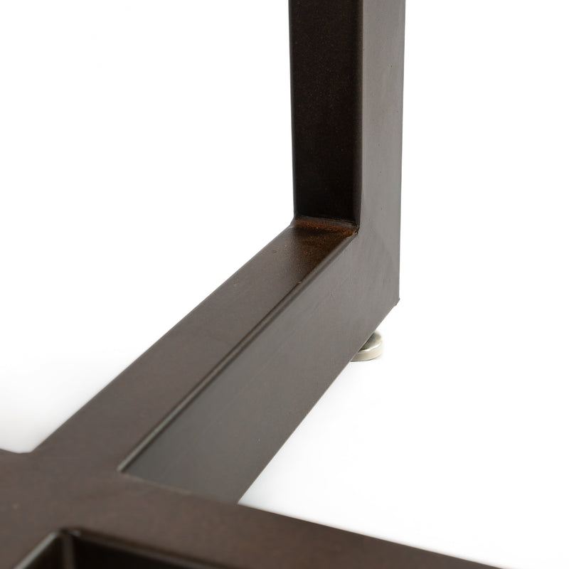 Graysill Iron Dining Table Base - Burnt Coconut Powder Coat Finish - Detail View 2