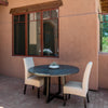 Graysill Round Copper Dining Table Staged View