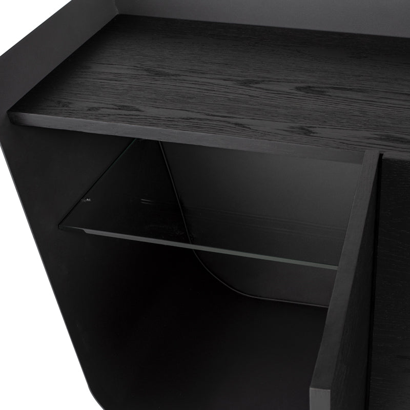 Shelf Detail - Noori Sideboard in Onyx by Nuevo Living - HGNE146