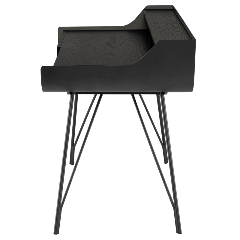 Side View - Noori Desk in Onyx - Nuevo Living - HGNE224