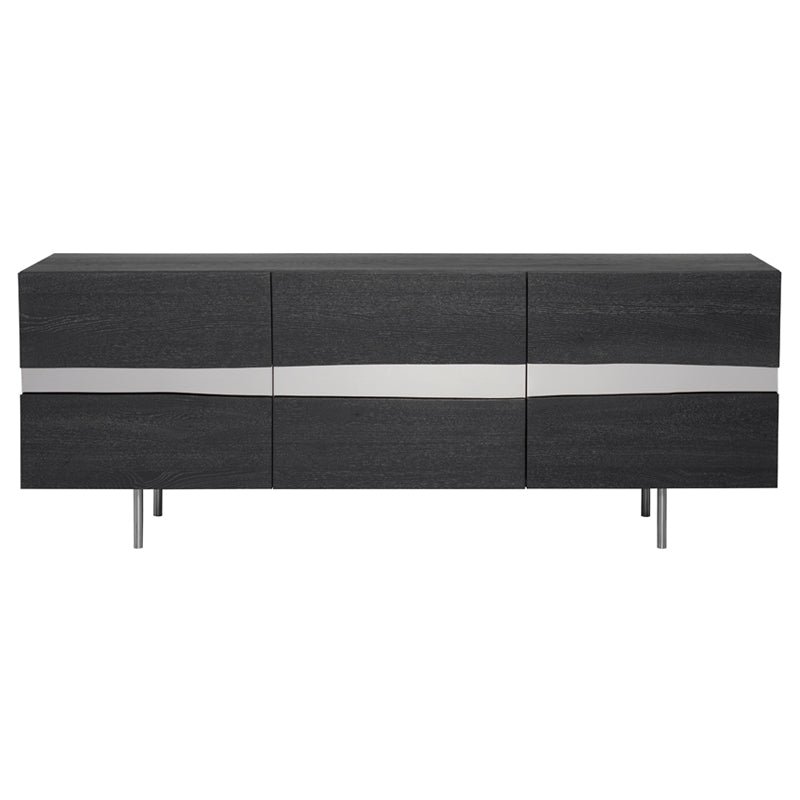 Front View - Sorrento Sideboard in Oxidized Grey by Nuevo Living - HGSR275