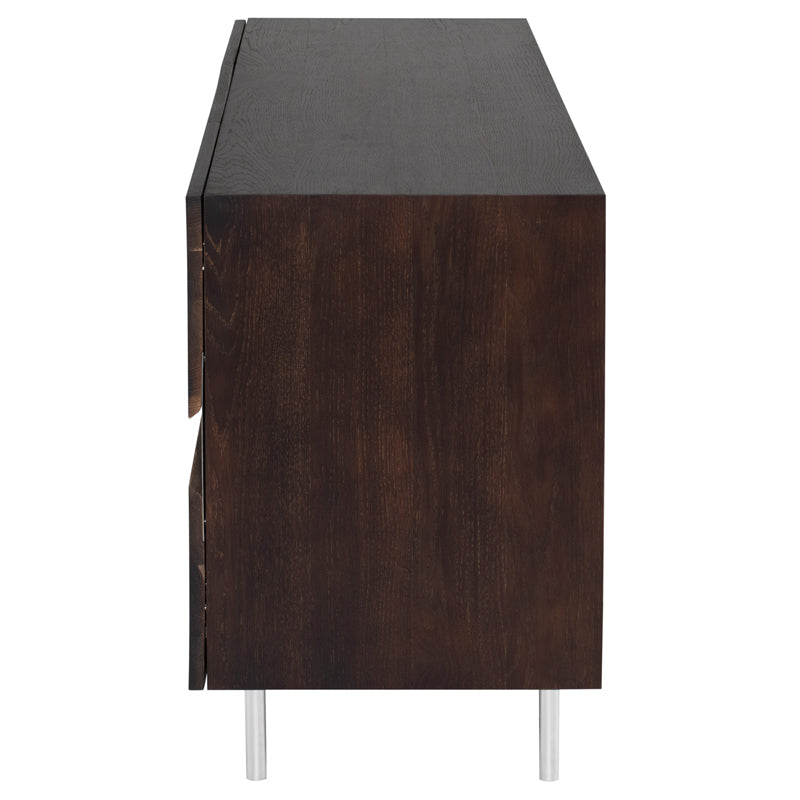 Side View - Sorrento Sideboard in Seared Finish by Nuevo Living - HGSR299