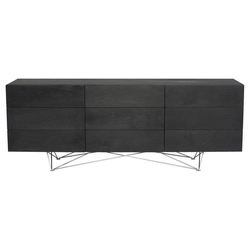 Alternate Front View - Zola Sideboard in Ebonized Finish - Nuevo Living - HGSR464