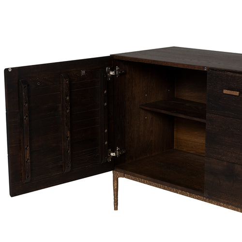 Shelf Detail - Kulu Sideboard - Seared Finish - Nuevo Living - HGSR511