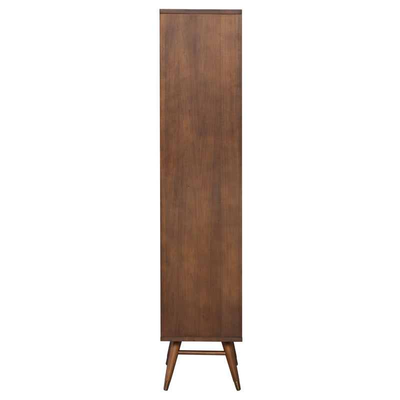 Side View - Baas Bookcase - Walnut - Nuevo Living - HGST118