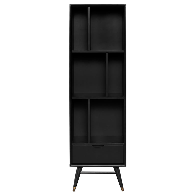 Front View - Baas Bookcase - Black - Nuevo Living - HGST152