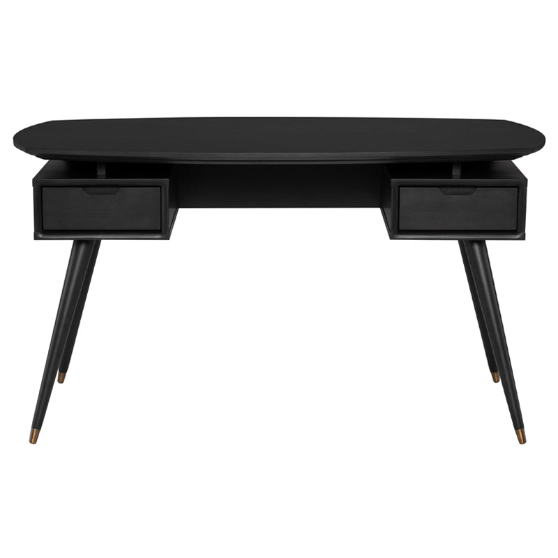 Front View - Carel Desk in Black - Nuevo Living - HGST153