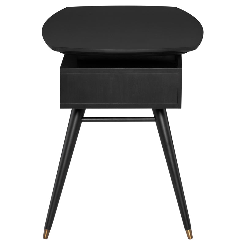 Side View - Carel Desk in Black - Nuevo Living - HGST153