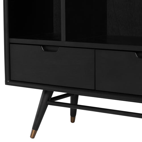 Detail - Baas Wide Bookcase - Black - Nuevo Living - HGST154