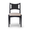 Haddon Dining Chair Black Rush Front Facing View 238904-003