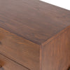 Halston 6 Drawer Dresser Terra Brown Ash Veneer Top Right Corner Detail 232428-001