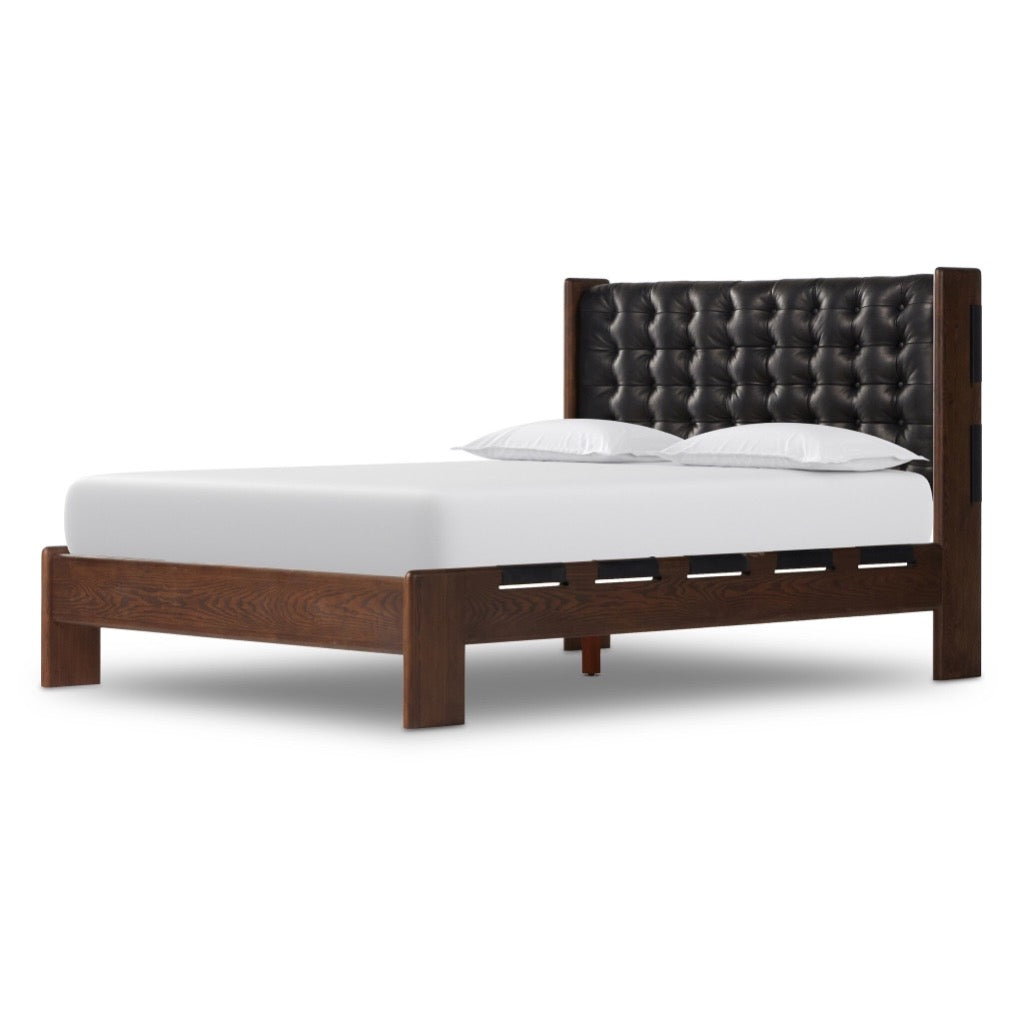 Halston Bed Heirloom Black Angled View Four Hands