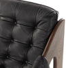 Four Hands Halston Chair Heirloom Black Tufted Top Grain Leather