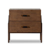 Four Hands Halston Nightstand Terra Brown Ash Veneer Front Facing View