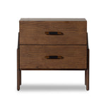 Four Hands Halston Nightstand Terra Brown Ash Veneer Front Facing View