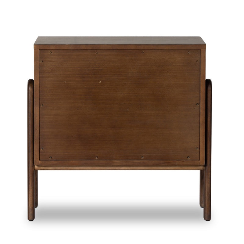 Four Hands Halston Nightstand Terra Brown Ash Veneer Back View