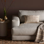 Handwoven Merido Pillow Beige Cotton Staged View 235730-001