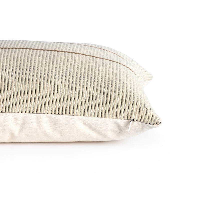 Handwoven Merido Pillow Beige Cotton Handwoven Cover Four Hands