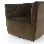 Four Hands Hanover Swivel Chair Surrey Olive Velvet Tufted Seating