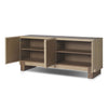 Hatch Sideboard Natural Raffia Angled View Open Doors 230723-004