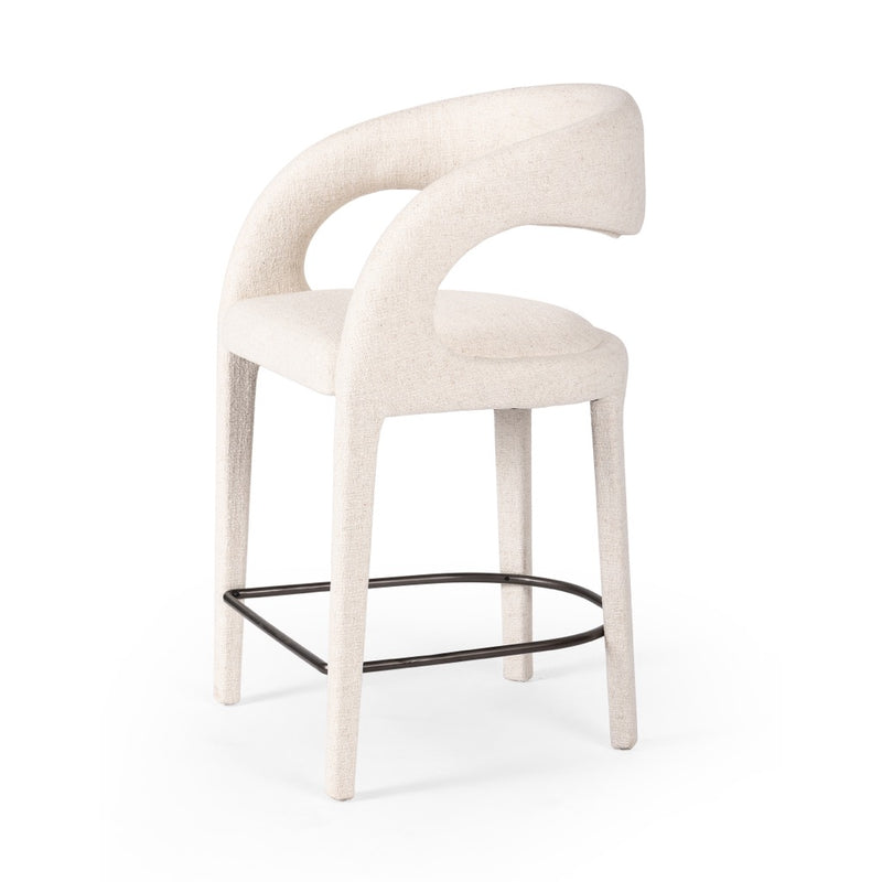 Hawkins Counter Stool Omari Natural Angled View Four Hands