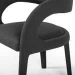 Hawkins Dining Chair FIQA Boucle Charcoal Seating Four Hands