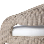 Four Hands Hawkins Outdoor Dining Chair Vintage White Woven Armrest