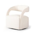 Hawkins Swivel Chair Omari Natural Angled View Four Hands