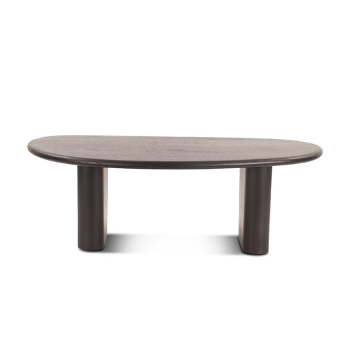 Helsinki Coffee Table Matte Black Mango Wood Front Facing View FHS-CT54BLK