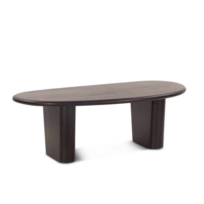 Home Trends & Design Helsinki Coffee Table Matte Black Mango Wood Angled View