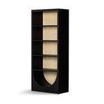 Higgs Bookcase Brushed Ebony Oak Veneer Angled View 225023-004