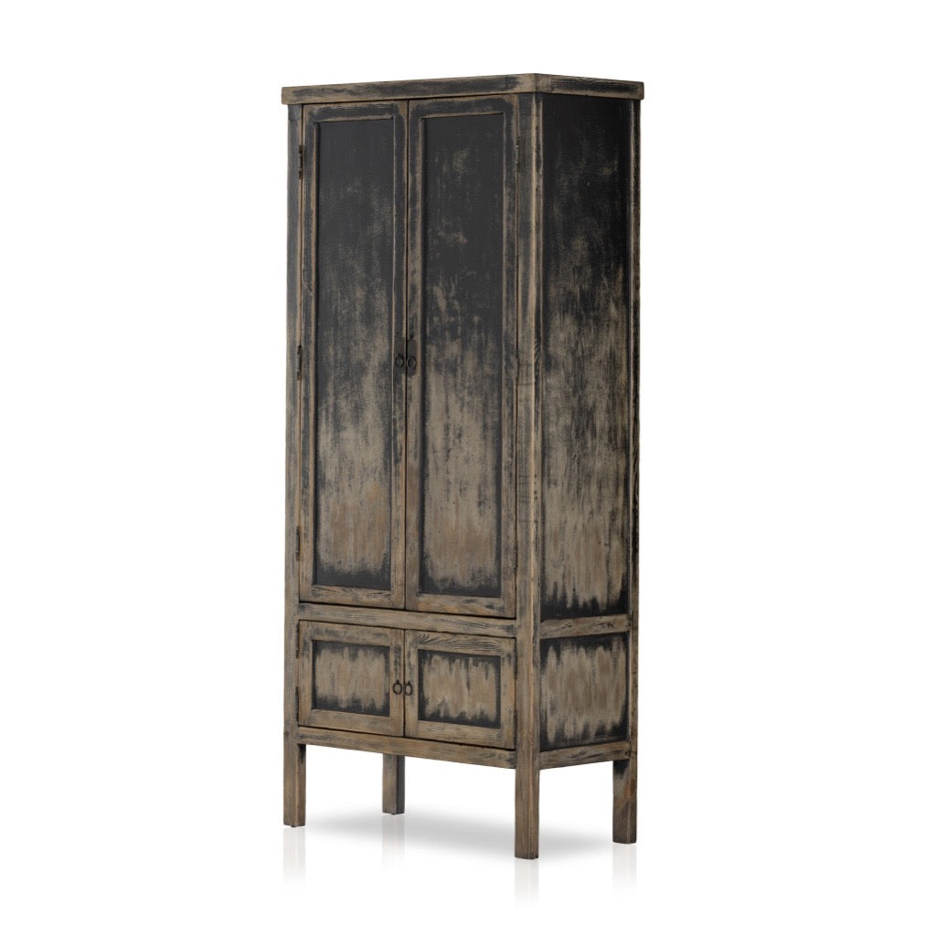 Hitchens Cabinet Worn Black Angled View 232360-001