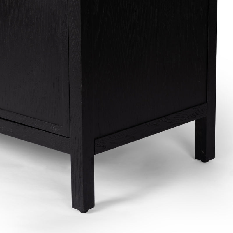 Four Hands Hopkins Bookcase Brushed Ebony Oak Legs