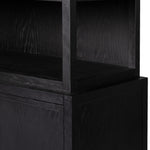 Hopkins Bookcase Brushed Ebony Oak Veneer Frame Four Hands