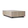 Four Hands Hudson Large Rectangular Coffee Table Ashen Walnut Angled View