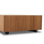 Hudson Large Rectangular Coffee Table Natural Yukas Side Angled Detail