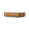 Hudson Large Rectangular Coffee Table Natural Yukas Angled View