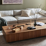 Hudson Large Rectangular Coffee Table Natural Yukas Staged View