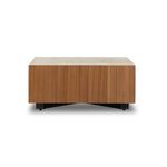 Hudson Large Rectangular Coffee Table Natural Yukas Side View